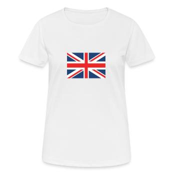 Union jack - Frauen T-Shirt atmungsaktiv - Weiß - Vorne - AI Model Female 172 dark (172cm)