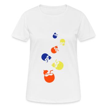 Kokos Icon Symbol - Frauen T-Shirt atmungsaktiv - Weiß - Vorne - AI Model Female 172 dark (172cm)