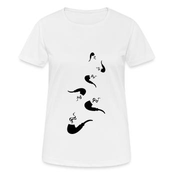 Fumer une pipe - T-shirt respirant Femme - blanc - Devant - AI Model Female 172 dark (172cm)