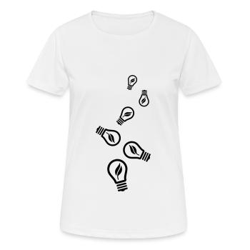 Light bulb icon - Women's Breathable T-Shirt - white - Front - AI Model Female 172 dark (172cm)