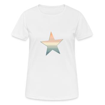 Étoile colorée - T-shirt respirant Femme - blanc - Devant - AI Model Female 172 dark (172cm)