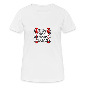 Nous sommes à tant de voleurs 2 - T-shirt respirant Femme - blanc - Devant - AI Model Female 172 dark (172cm)