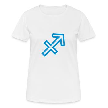 Schütze - Frauen T-Shirt atmungsaktiv - Weiß - Vorne - AI Model Female 172 dark (172cm)