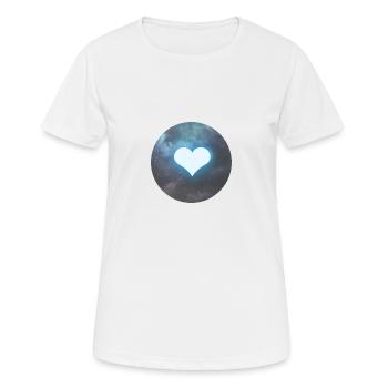 Cœur de l’univers - T-shirt respirant Femme - blanc - Devant - AI Model Female 172 dark (172cm)