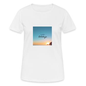 Happy Holidays! - Frauen T-Shirt atmungsaktiv - Weiß - Vorne - AI Model Female 172 dark (172cm)
