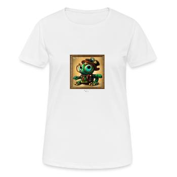 Froggy - Frauen T-Shirt atmungsaktiv - Weiß - Vorne - AI Model Female 172 dark (172cm)