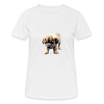 Puppy run - Frauen T-Shirt atmungsaktiv - Weiß - Vorne - AI Model Female 172 dark (172cm)