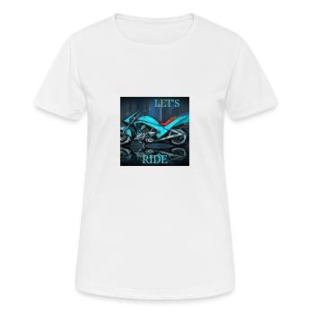 Let's Ride - Women's Breathable T-Shirt - white - Front - AI Model Female 172 dark (172cm)