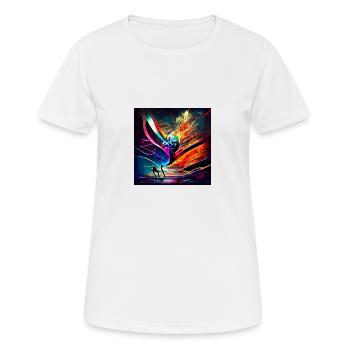 Ton zu Bild - Frauen T-Shirt atmungsaktiv - Weiß - Vorne - AI Model Female 172 dark (172cm)
