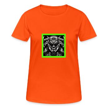 Digital Monster - Women's Breathable T-Shirt - neon orange - Front - AI Model Female 172 dark (172cm)