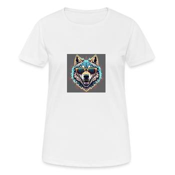 Lil Wolfy - T-shirt respirant Femme - blanc - Devant - AI Model Female 172 dark (172cm)