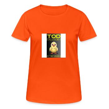 Psycho Küken - Frauen T-Shirt atmungsaktiv - Neonorange - Vorne - AI Model Female 172 dark (172cm)
