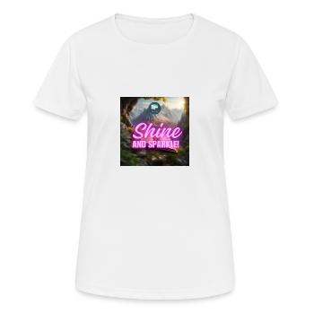 Smaragdgrüner Glanz und Funkeln - Frauen T-Shirt atmungsaktiv - Weiß - Vorne - AI Model Female 172 dark (172cm)