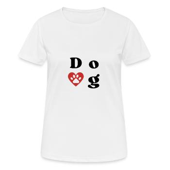 Amour du chien - T-shirt respirant Femme - blanc - Devant - AI Model Female 172 dark (172cm)