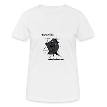 Doodles sind eben so! - Frauen T-Shirt atmungsaktiv - Weiß - Vorne - AI Model Female 172 dark (172cm)