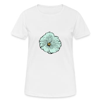 Flower, Light Blue, Blue Flower, Mauve - Women's Breathable T-Shirt - white - Front - AI Model Female 172 dark (172cm)