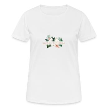 Brautmädels! Floral, Boho,Tropic, personalisierbar - Frauen T-Shirt atmungsaktiv - Weiß - Vorne - AI Model Female 172 dark (172cm)