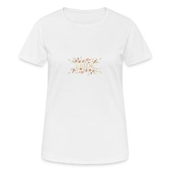 Team Bride! Floral boho beige, customizable - Women's Breathable T-Shirt - white - Front - AI Model Female 172 dark (172cm)