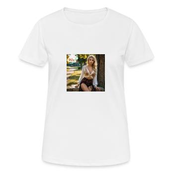 Fille folk - T-shirt respirant Femme - blanc - Devant - AI Model Female 172 dark (172cm)
