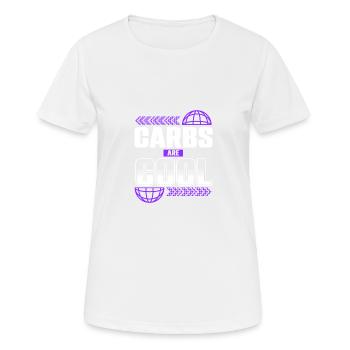 Feiern Sie jeden Tag Ihre Liebe zu Kohlenhydraten - Frauen T-Shirt atmungsaktiv - Weiß - Vorne - AI Model Female 172 dark (172cm)