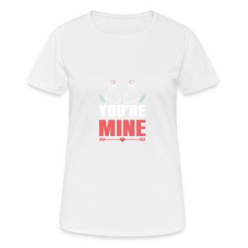 paare du gehörst mir paare - Frauen T-Shirt atmungsaktiv - Weiß - Vorne - AI Model Female 172 dark (172cm)