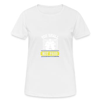 ice hockey goalie - Frauen T-Shirt atmungsaktiv - Weiß - Vorne - AI Model Female 172 dark (172cm)