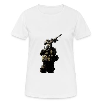 infantryman by DK - T-shirt respirant Femme - blanc - Devant - AI Model Female 172 dark (172cm)