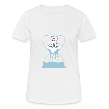 Ours polaire - T-shirt respirant Femme - blanc - Devant - AI Model Female 172 dark (172cm)