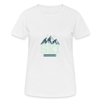 Ski Sports - Women's Breathable T-Shirt - white - Front - AI Model Female 172 dark (172cm)