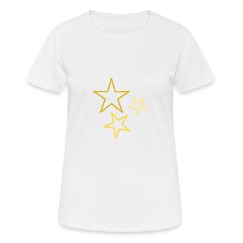 ETOILE. STAR. ETOILES. FÊTE. ANNIVERSAIRE. NOËL - T-shirt respirant Femme - blanc - Devant - AI Model Female 172 dark (172cm)