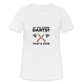 Axe throwing - Women's Breathable T-Shirt - white - Front - AI Model Female 172 dark (172cm)