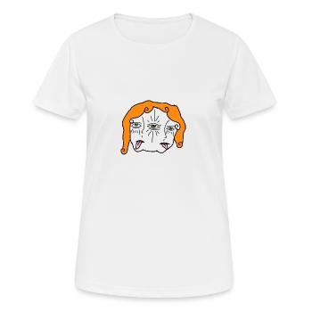Psychedelic face - Women's Breathable T-Shirt - white - Front - AI Model Female 172 dark (172cm)