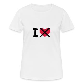 I Hate - T-shirt respirant Femme - blanc - Devant - AI Model Female 172 dark (172cm)