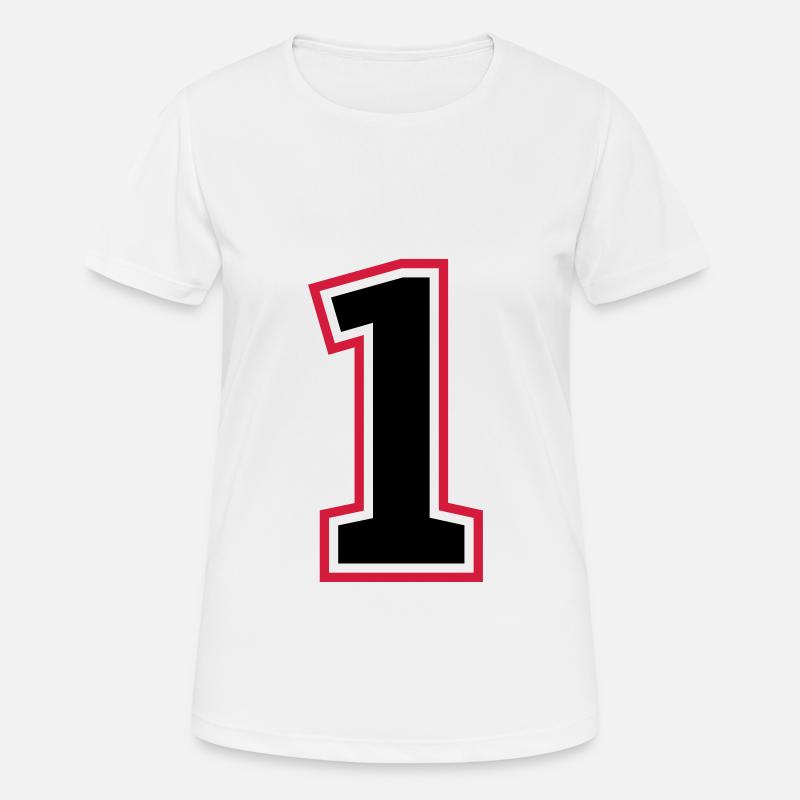 1 number - Women's Breathable T-Shirt - white