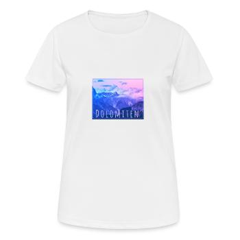 Dolomites, paysage, montagne, montagne, tyrol du sud, tyrol - T-shirt respirant Femme - blanc - Devant - AI Model Female 172 dark (172cm)