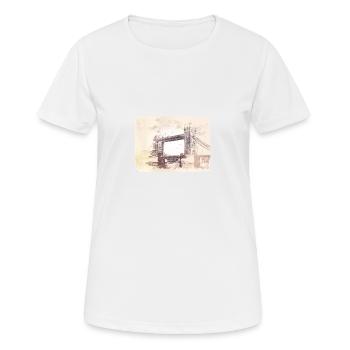 London England Tower Bridge - Frauen T-Shirt atmungsaktiv - Weiß - Vorne - AI Model Female 172 dark (172cm)