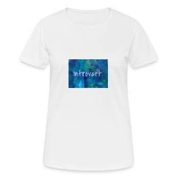 INTROVERT - Frauen T-Shirt atmungsaktiv - Weiß - Vorne - AI Model Female 172 dark (172cm)