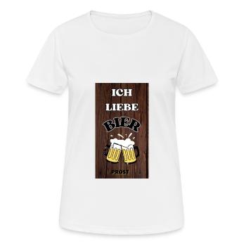 J’adore la bière - T-shirt respirant Femme - blanc - Devant - AI Model Female 172 dark (172cm)