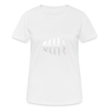 Pole Dance Evolution Geschenk Schatten - Frauen T-Shirt atmungsaktiv - Weiß - Vorne - AI Model Female 172 dark (172cm)