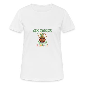 Les gin tonics de la Saint-Patrick sont meilleurs que - T-shirt respirant Femme - blanc - Devant - AI Model Female 172 dark (172cm)
