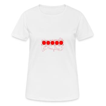 5 Zylinder rot - Frauen T-Shirt atmungsaktiv - Weiß - Vorne - AI Model Female 172 dark (172cm)