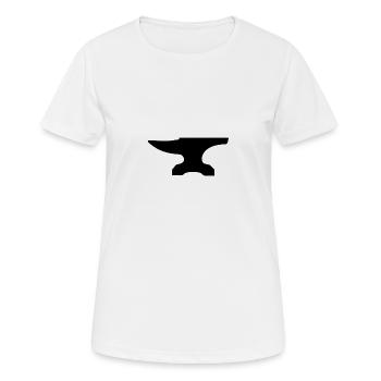 Amboss Schwarz Black - Frauen T-Shirt atmungsaktiv - Weiß - Vorne - AI Model Female 172 dark (172cm)
