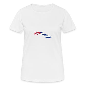CUBA - T-shirt respirant Femme - blanc - Devant - AI Model Female 172 dark (172cm)
