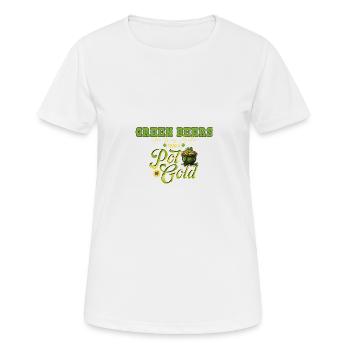 Les bières vertes sont bien meilleures qu’un pot de Gold St - T-shirt respirant Femme - blanc - Devant - AI Model Female 172 dark (172cm)