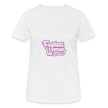 Les femmes intrépides gardent une longueur d’avance - T-shirt respirant Femme - blanc - Devant - AI Model Female 172 dark (172cm)