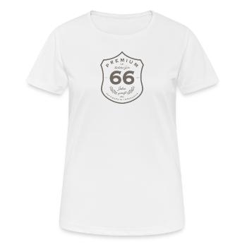 66. Geburtstag 66 Jahre gereift - Frauen T-Shirt atmungsaktiv - Weiß - Vorne - AI Model Female 172 dark (172cm)
