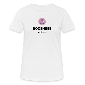 Bodensee Vibes Rose - Frauen T-Shirt atmungsaktiv - Weiß - Vorne - AI Model Female 172 dark (172cm)