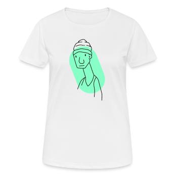Funny guy - Women's Breathable T-Shirt - white - Front - AI Model Female 172 dark (172cm)