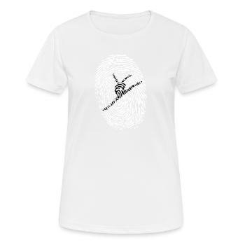 Fingerabdruck Tänzerin - Frauen T-Shirt atmungsaktiv - Weiß - Vorne - AI Model Female 172 dark (172cm)