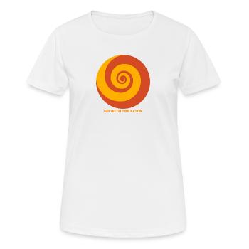 Suivez le courant - T-shirt respirant Femme - blanc - Devant - AI Model Female 172 dark (172cm)